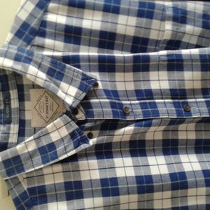 St Johns Bay plaid 100% Cotton mens button down shirt